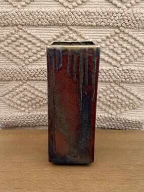 *RARE* Vintage 11" Signed Joyce Furney 'The Clay Cellar' RAKU Vase
